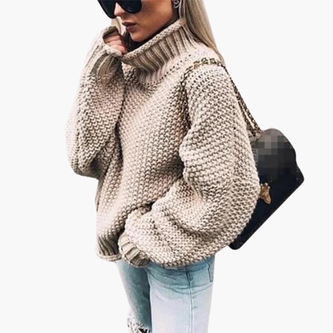 Damen Strickpullover mit langen Ärmeln 1