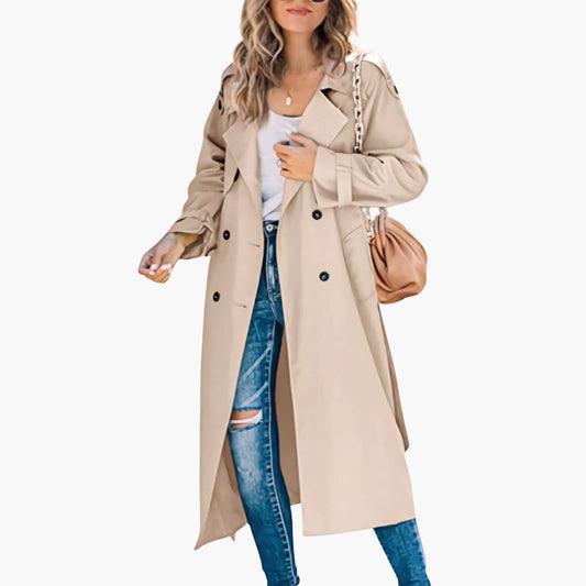 Damen Trenchcoat und Fronttaschen 0