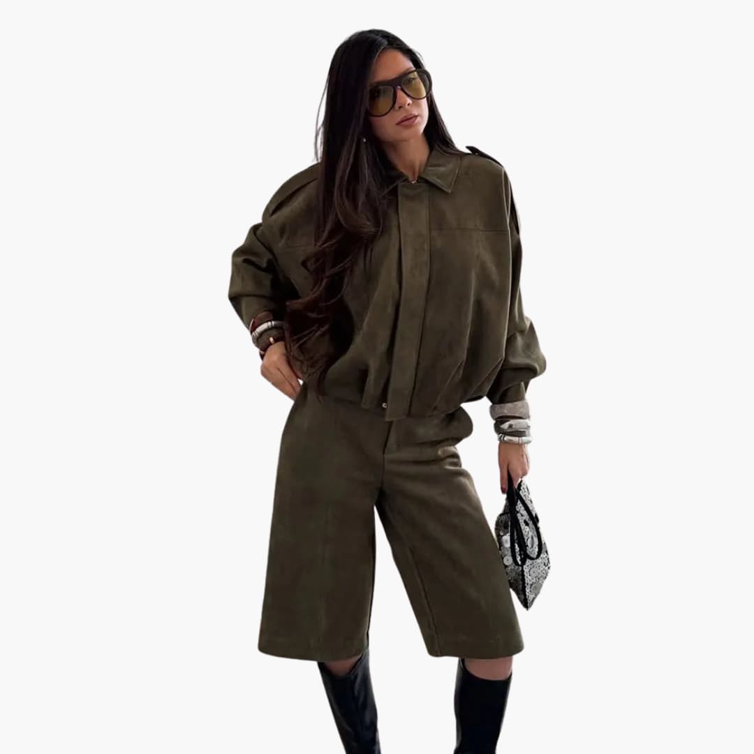 Damen Übergangsjacke mit Hemdkragen und verdecktem Reißverschluss 2