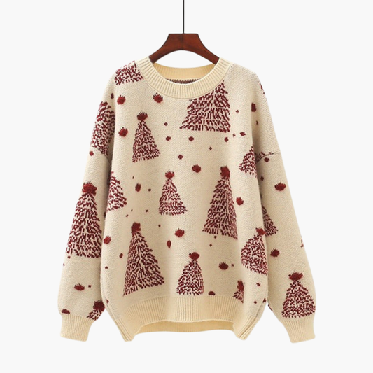 Damen Weihnachtspullover mit Rundhals 0