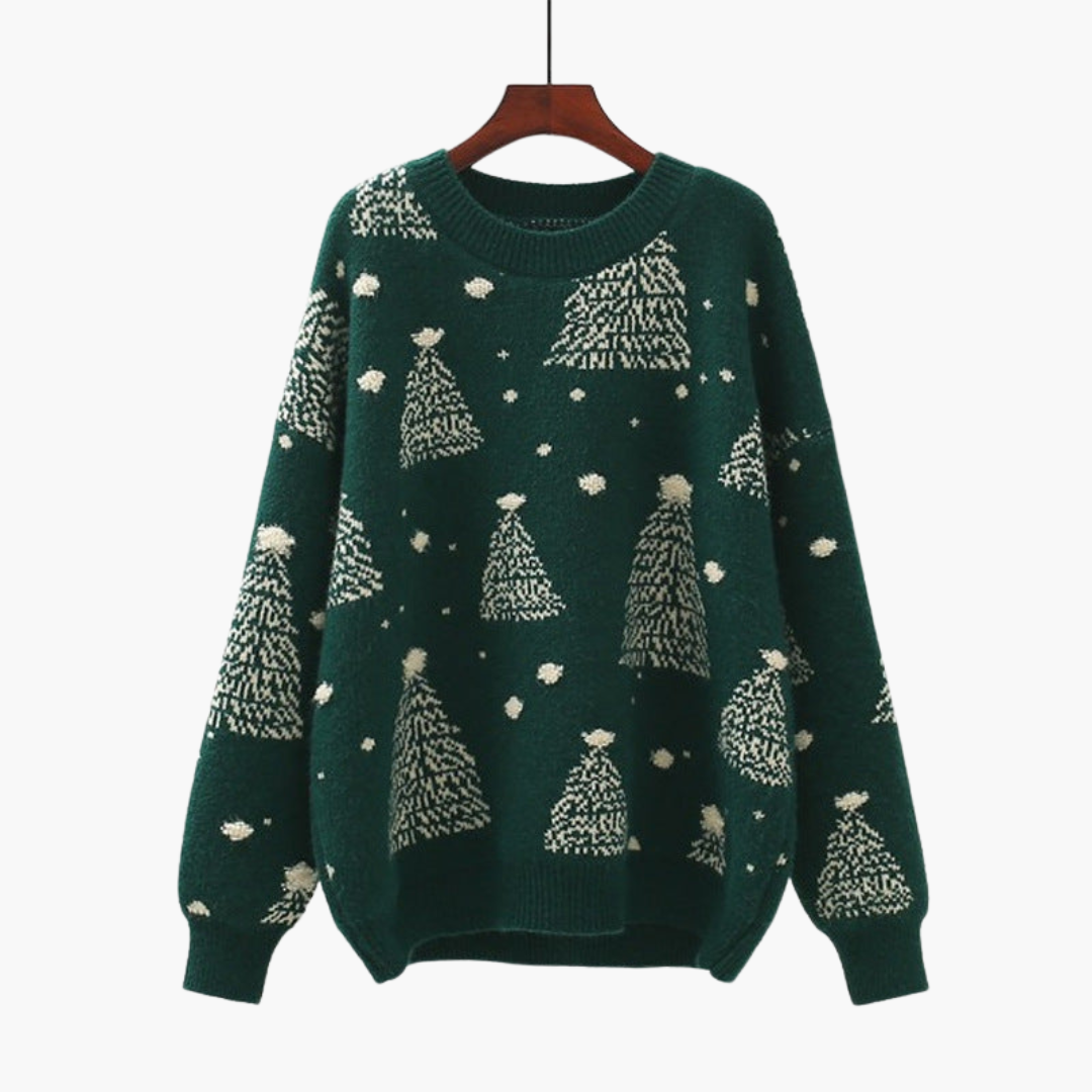 Damen Weihnachtspullover mit Rundhals 1