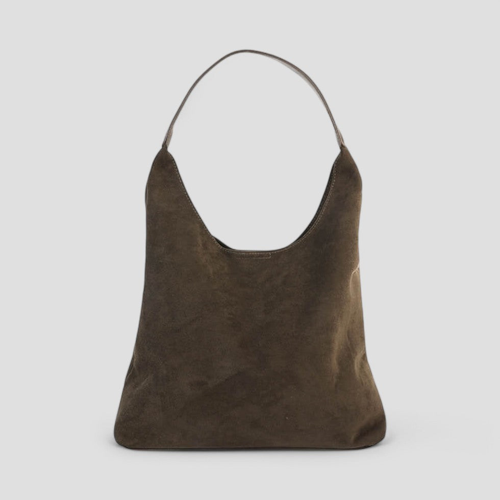 Damen Wildleder Handtasche Minimalist Shopper Tasche Quiet Luxury 2