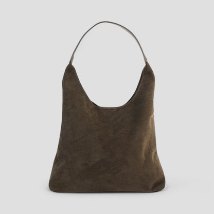Damen Wildleder Handtasche Minimalist Shopper Tasche Quiet Luxury 2