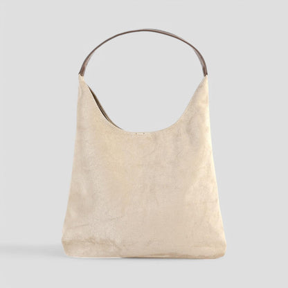 Damen Wildleder Handtasche Minimalist Shopper Tasche Quiet Luxury 3