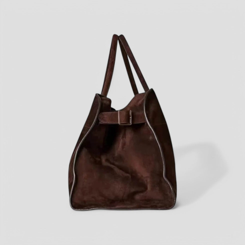 Damen Wildleder Shopper Bag Großes Fassungsvermögen Handtasche 2
