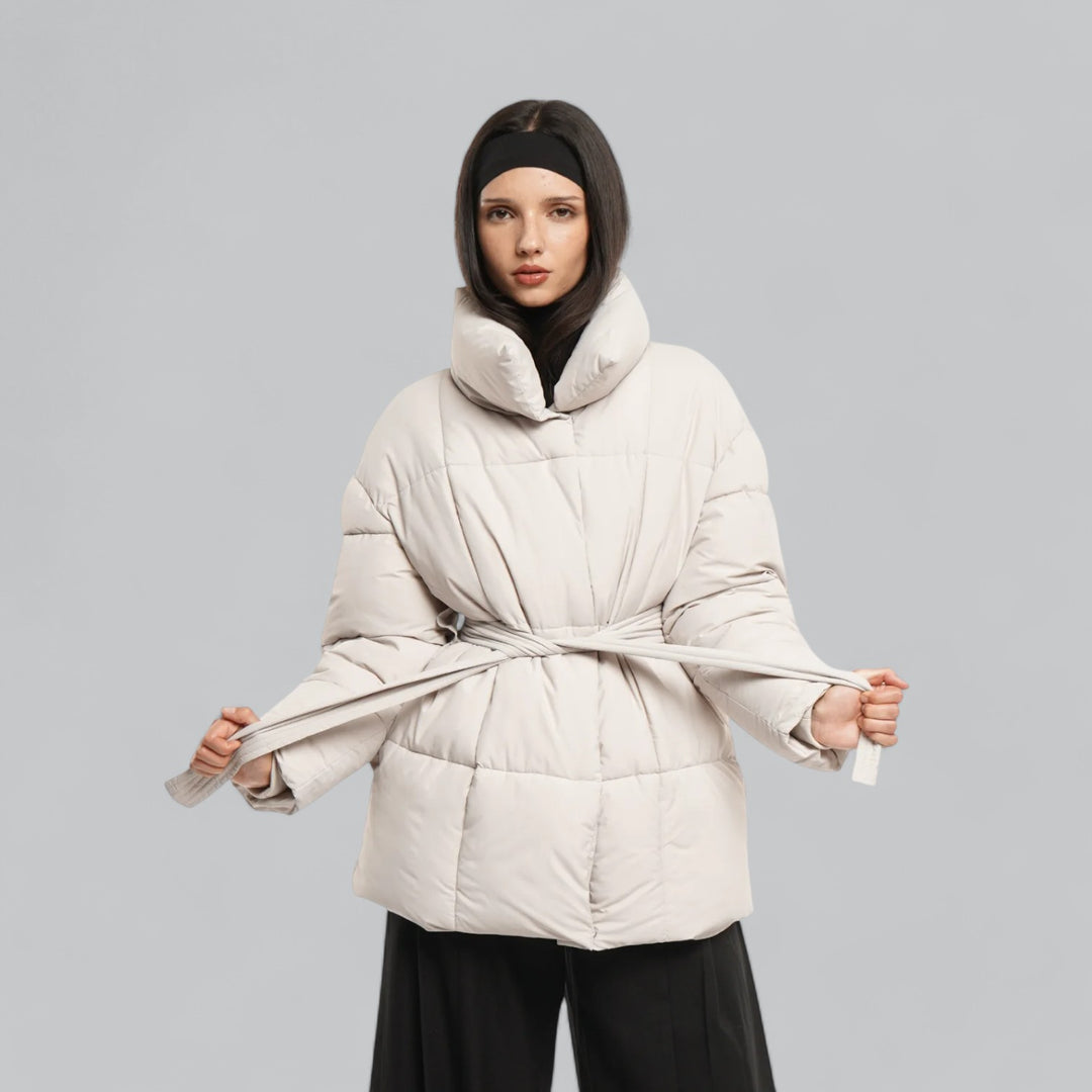 Damen Winterjacke mit Gürtel 8
