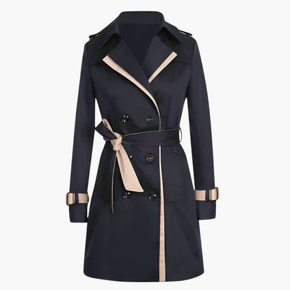Damen klassischer Trenchcoat mit Gürtel 0