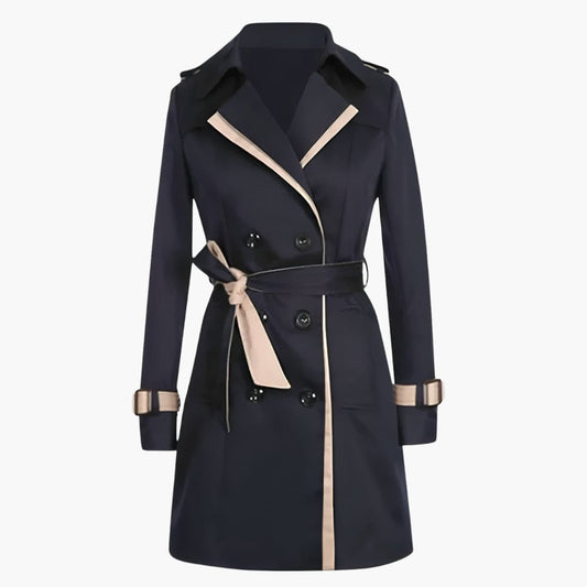 Damen klassischer Trenchcoat mit Gürtel 0