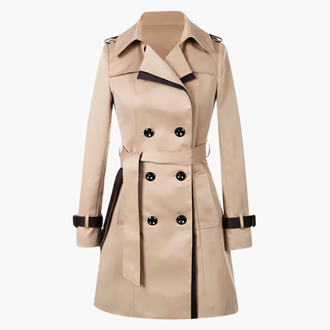 Damen klassischer Trenchcoat mit Gürtel 3