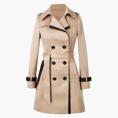 Damen klassischer Trenchcoat mit Gürtel 3