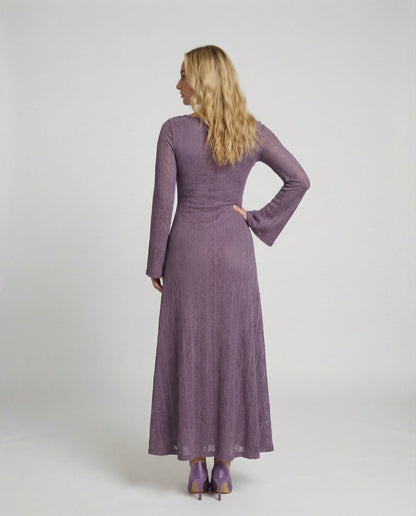 Elegantes Abendkleid Bodenlang A-Linie Quadrat-Ausschnitt