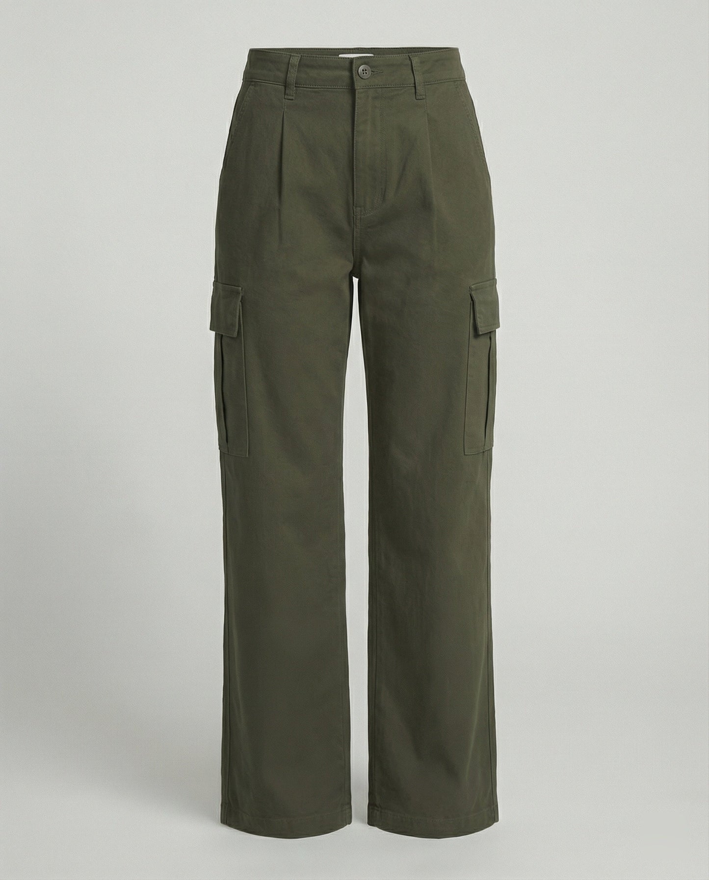 Hochtaillierte Cargohose Damen Elastisch Mit Taschen