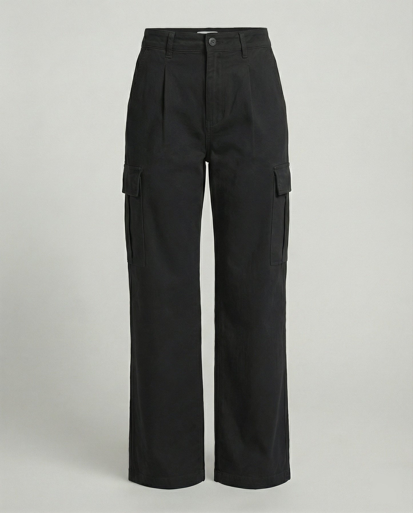 Hochtaillierte Cargohose Damen Elastisch Mit Taschen