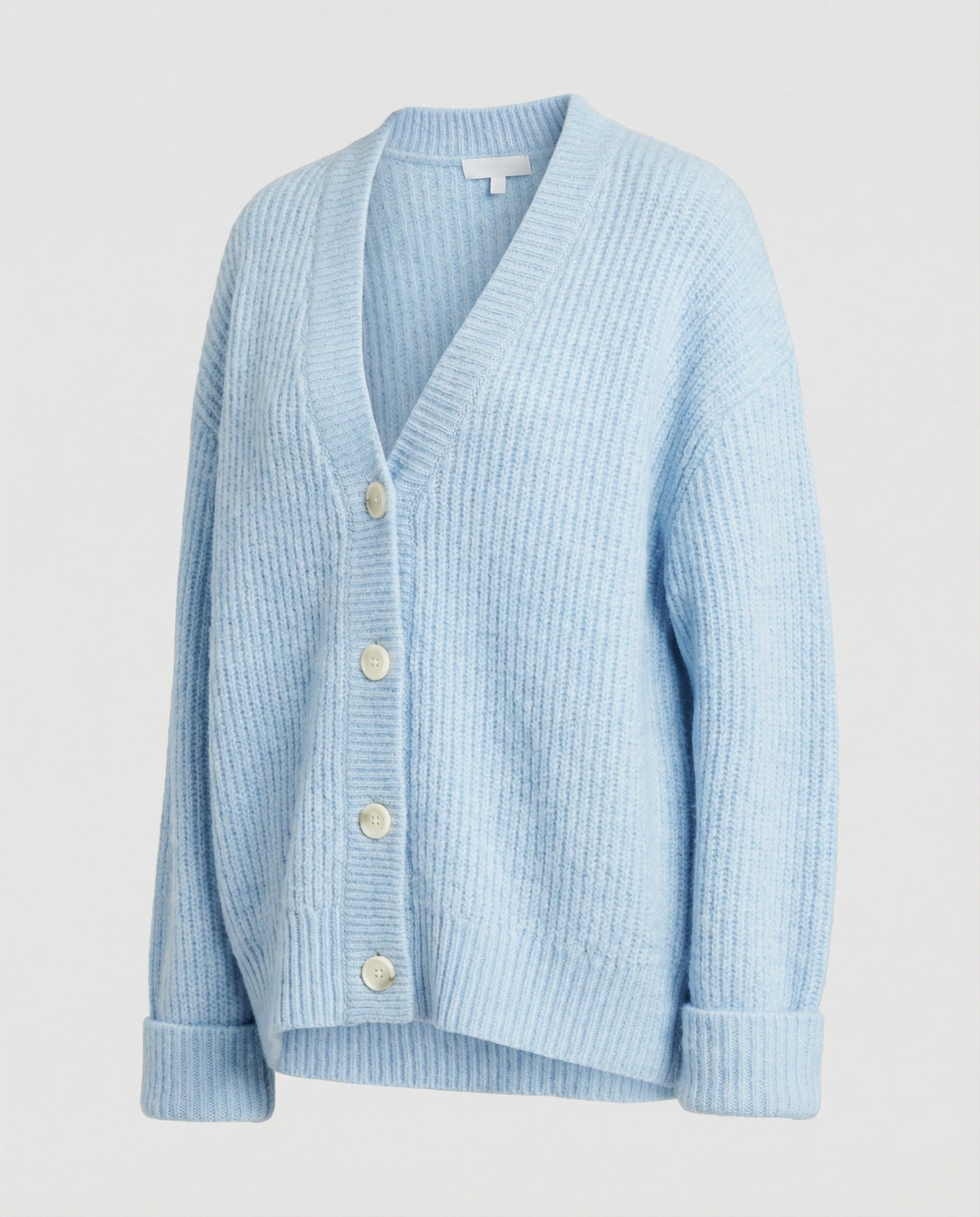 Kurzcardigan Frauen Oversized mit breiten Rippen