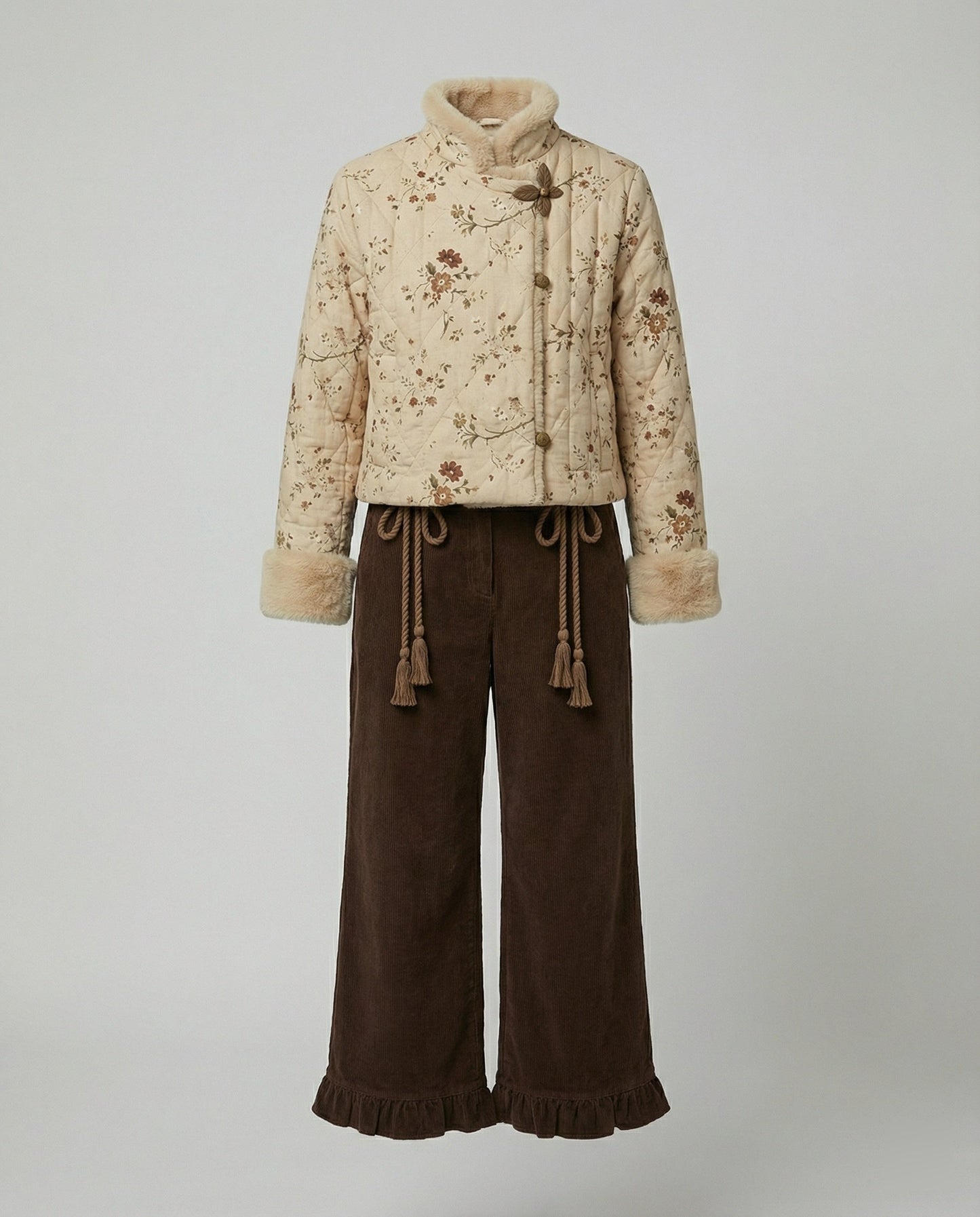 Weiche Winter-Lounge-Set Plüschjacke Samthose Warm