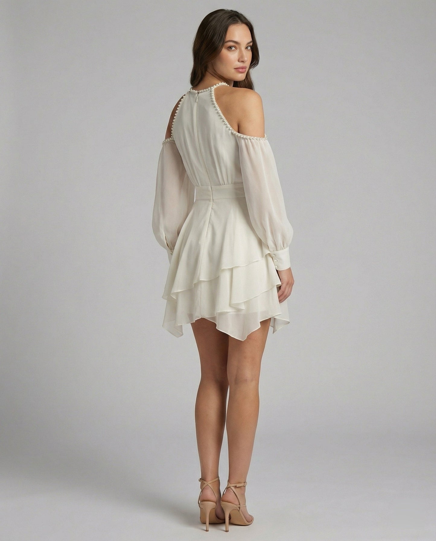 Sommerkleid Minikleid Halterneck Chiffon Röcke
