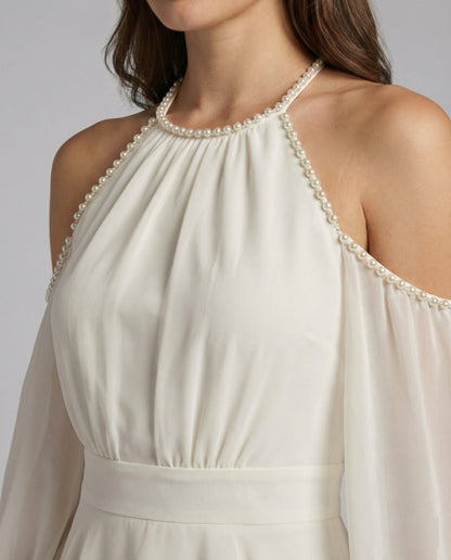 Sommerkleid Minikleid Halterneck Chiffon Röcke