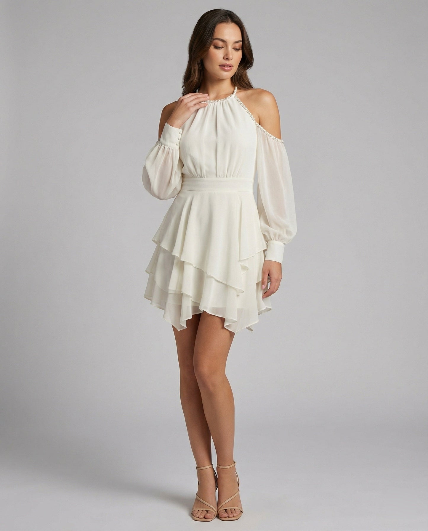 Sommerkleid Minikleid Halterneck Chiffon Röcke - BerlinGlamour