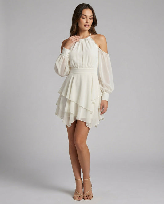 Sommerkleid Minikleid Halterneck Chiffon Röcke - BerlinGlamour