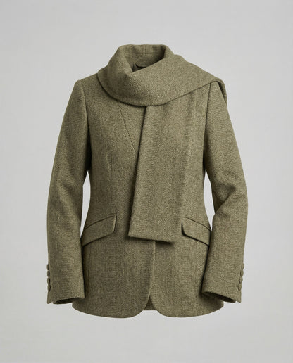 Strickblazer Damen Tailliert mit Schluppe Modern