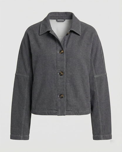 Weite Kurzjacke mit Ballonärmeln und Oversized-Schnitt