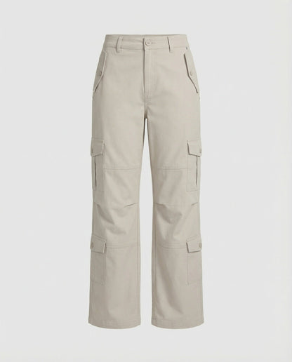 Hochtaillierte Wide-Legg-Hose Modern mit Asymmetrie