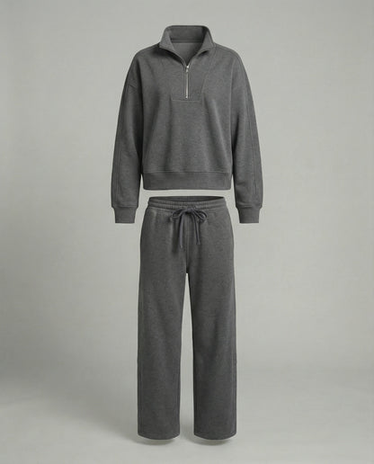 Bequeme Fleece-Freizeitset Damen Jogginganzug Warm