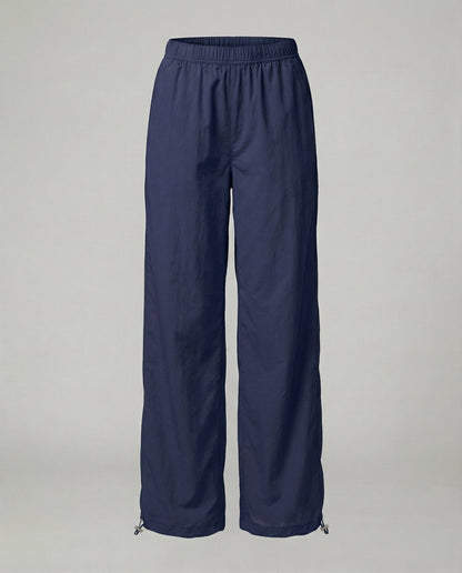 Weite Damen-Hose Palazzo-Stil Elastisch Mit Taschen