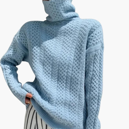 Damen pullover mit Rollkragen und langen Ärmeln 0