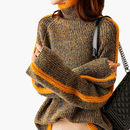 Damen pullover mit Rollkragen und langen Ärmeln 2