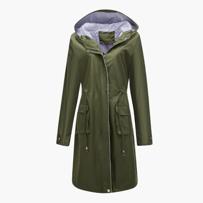 Damen’s Kapuzen Trenchcoat mit verstellbarer Taille 5