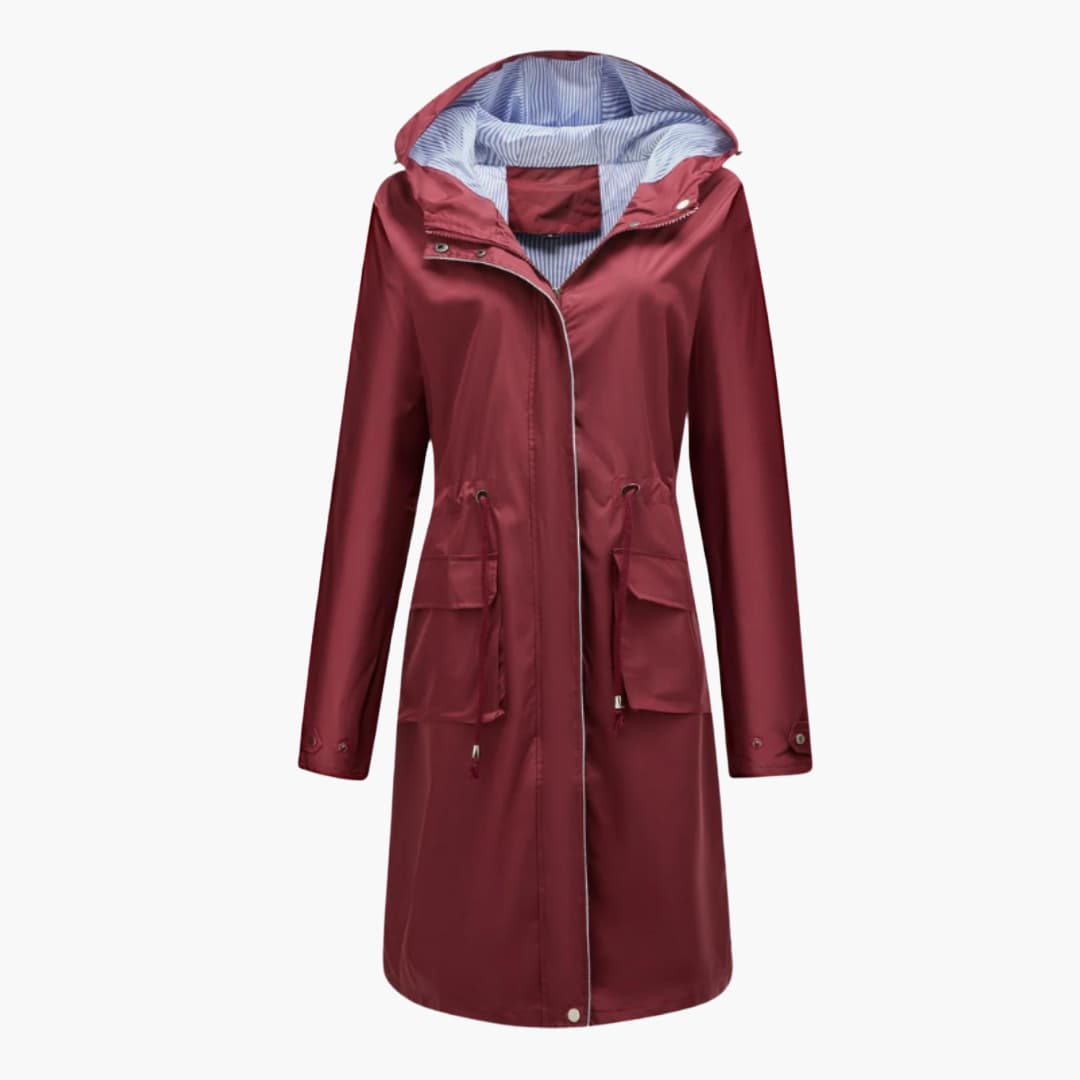 Damen’s Kapuzen Trenchcoat mit verstellbarer Taille 6
