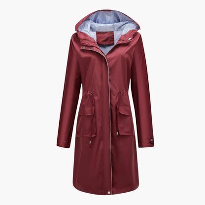 Damen’s Kapuzen Trenchcoat mit verstellbarer Taille 6