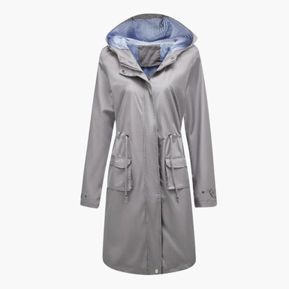 Damen’s Kapuzen Trenchcoat mit verstellbarer Taille 7