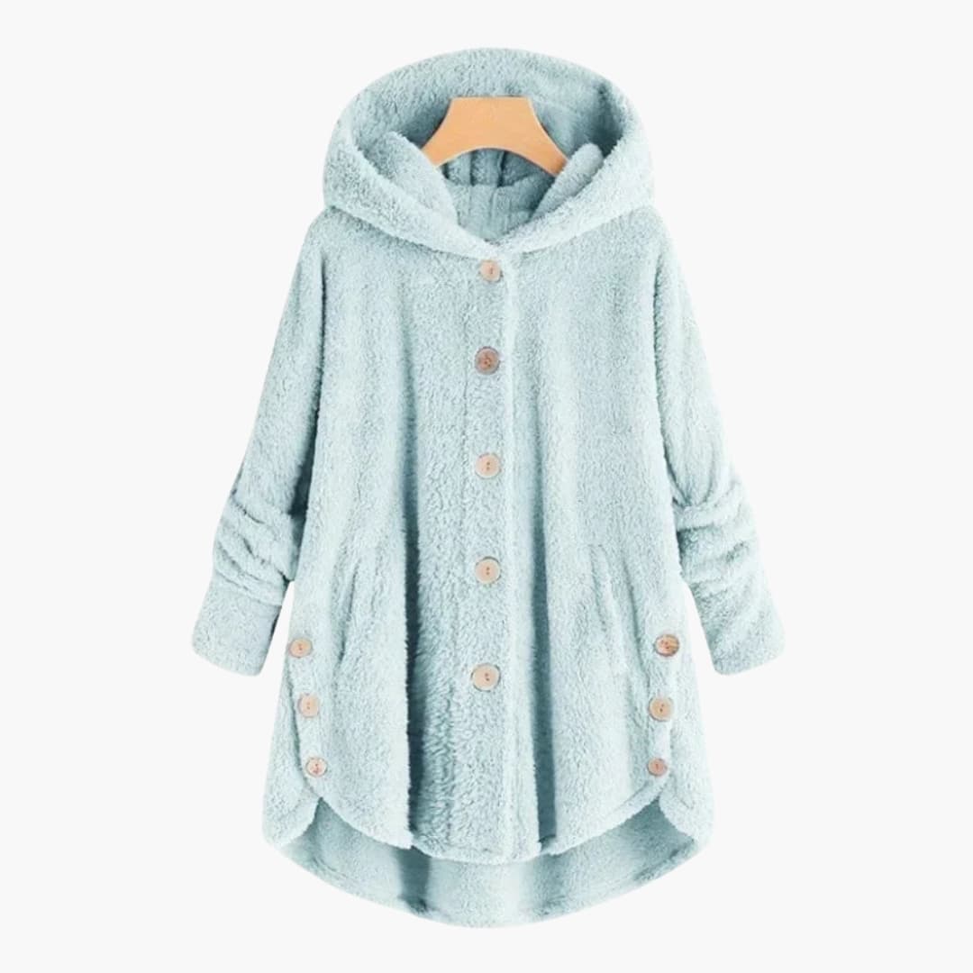 Damenjacke mit Kapuze und Knopfverschluss 0