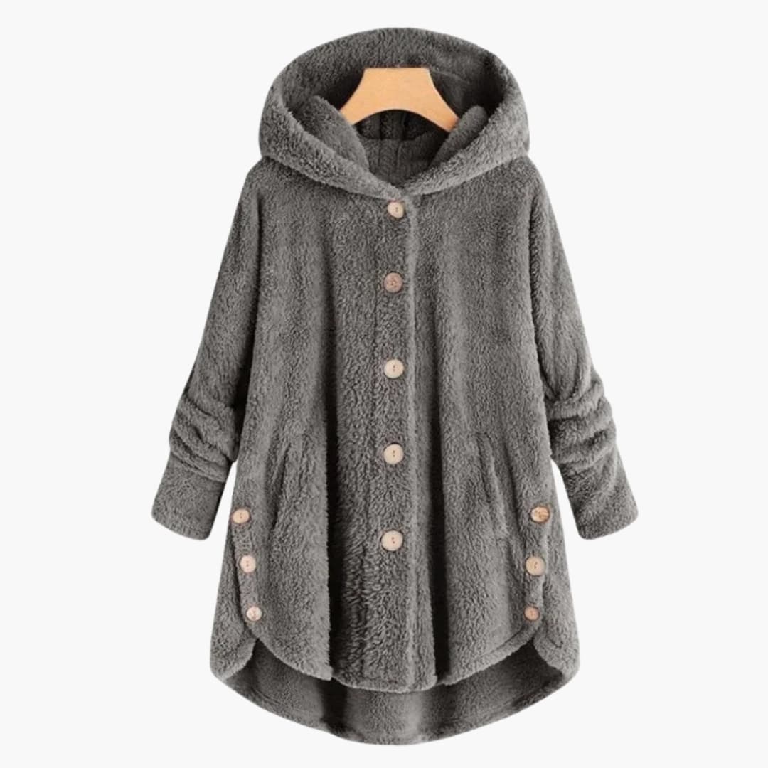 Damenjacke mit Kapuze und Knopfverschluss 6