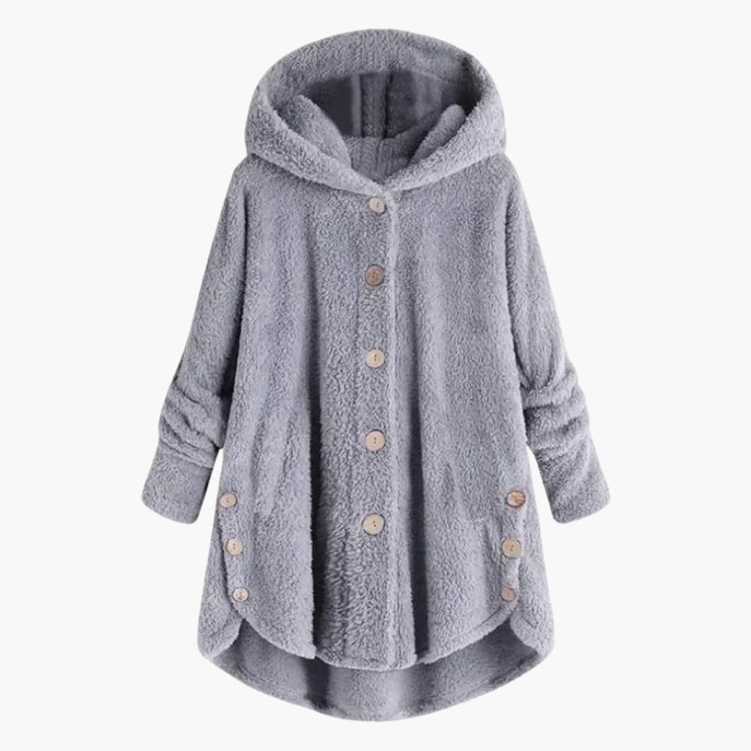 Damenjacke mit Kapuze und Knopfverschluss 8