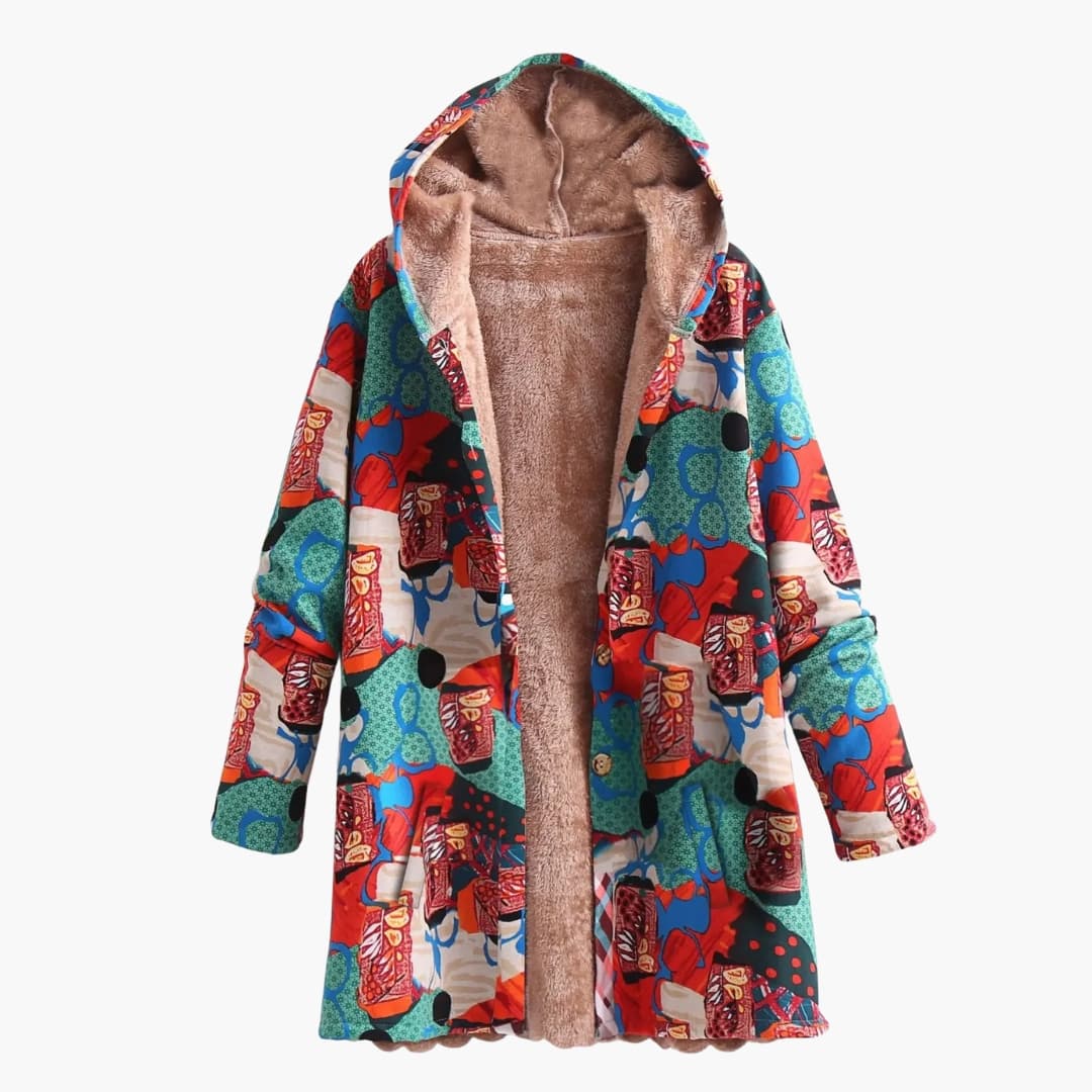 Damenjacke mit Kapuze und Print Oberfläche 3