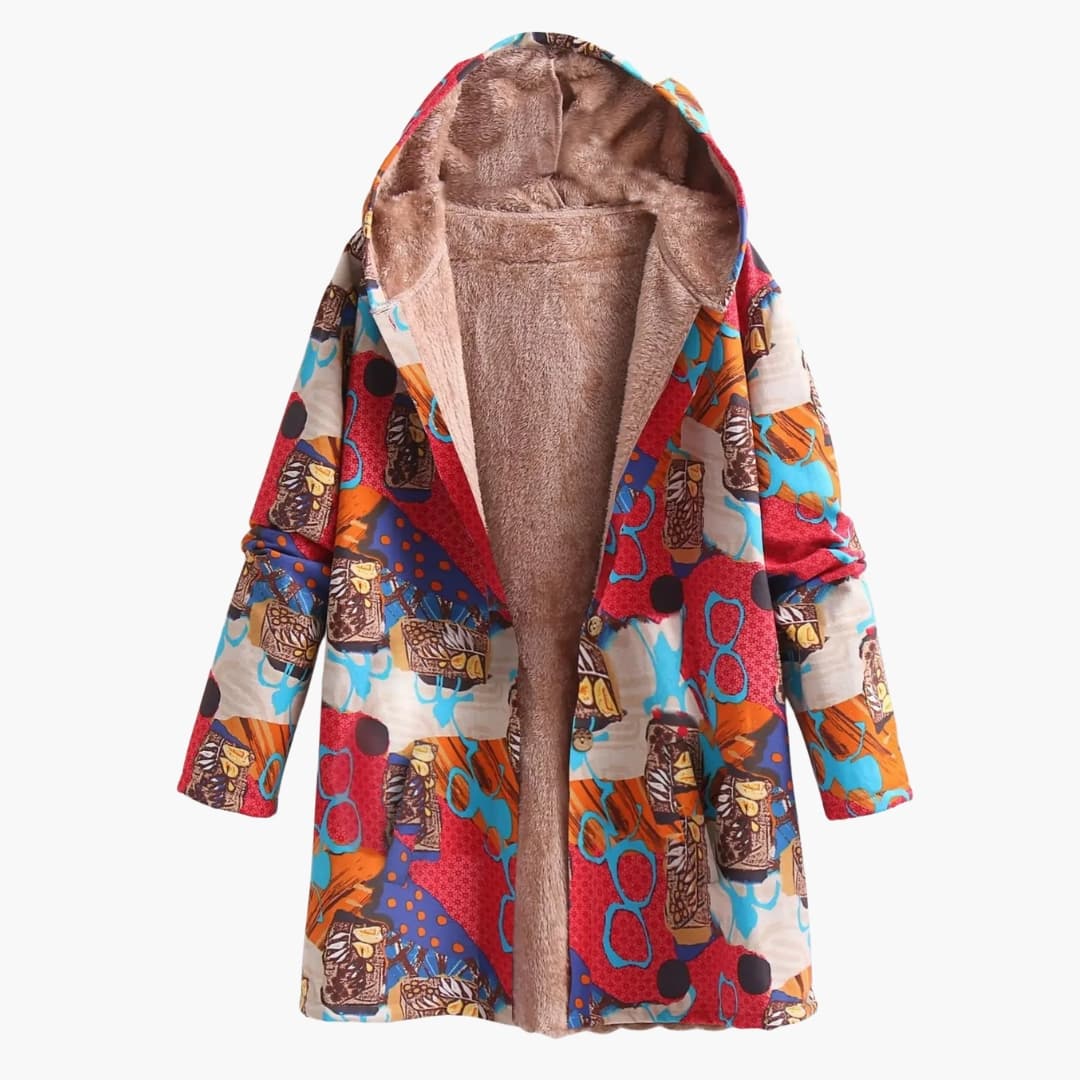 Damenjacke mit Kapuze und Print Oberfläche 4