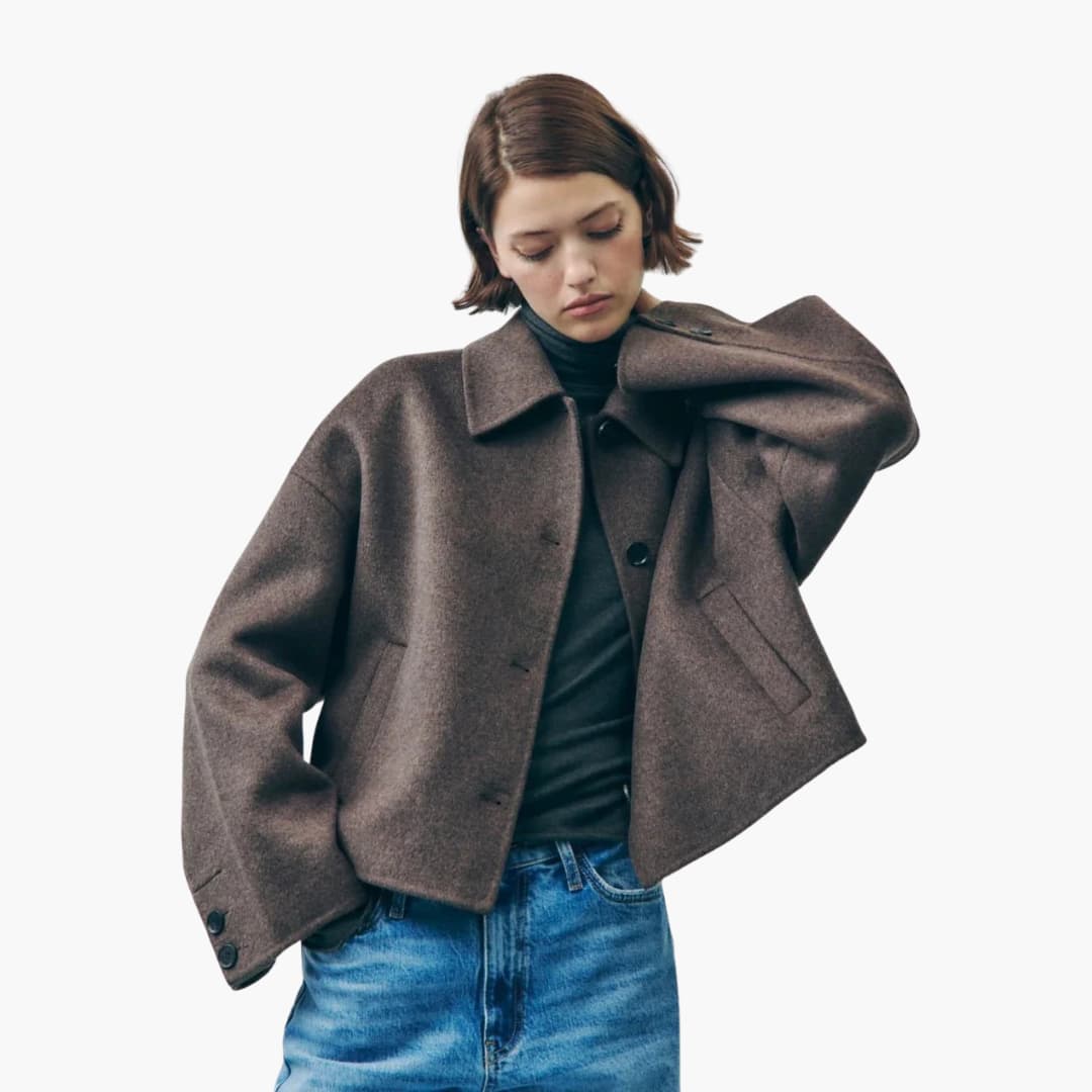 Damenjacke mit Oversized-Passform und Knopfverschluss 1