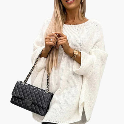 Damenpullover mit Rollkragen und geripptem Saum 0