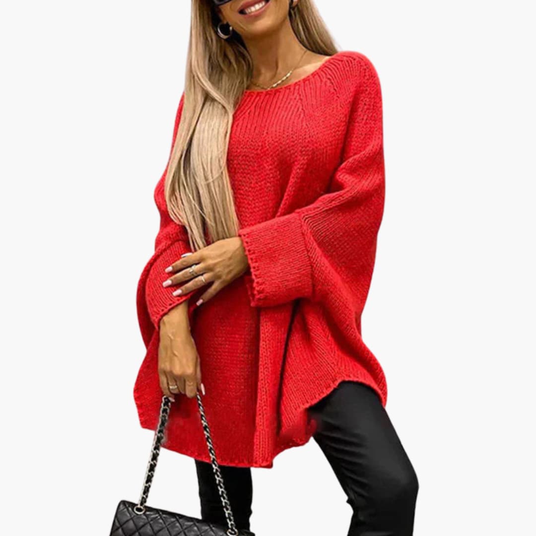 Damenpullover mit Rollkragen und geripptem Saum 2