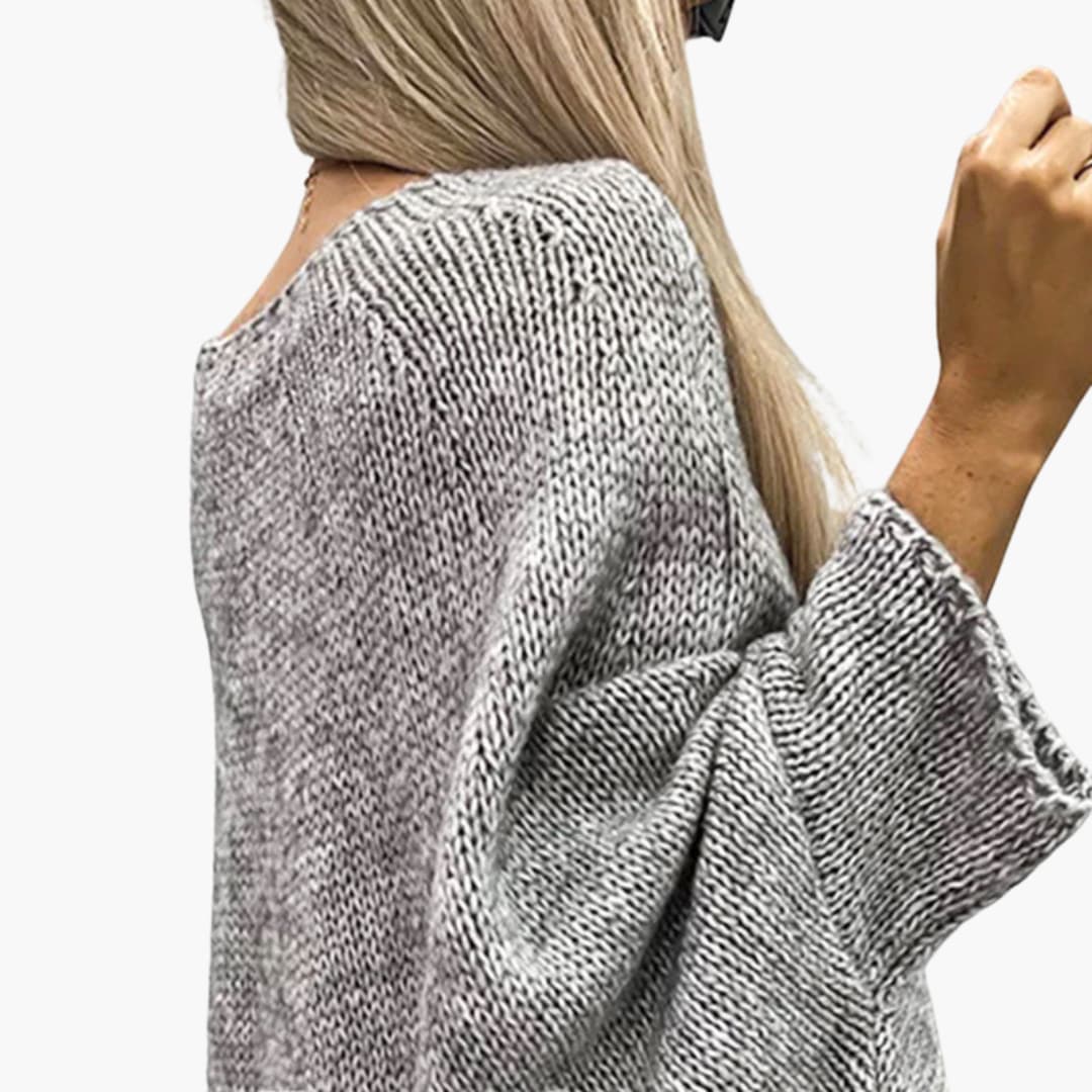 Damenpullover mit Rollkragen und geripptem Saum 8
