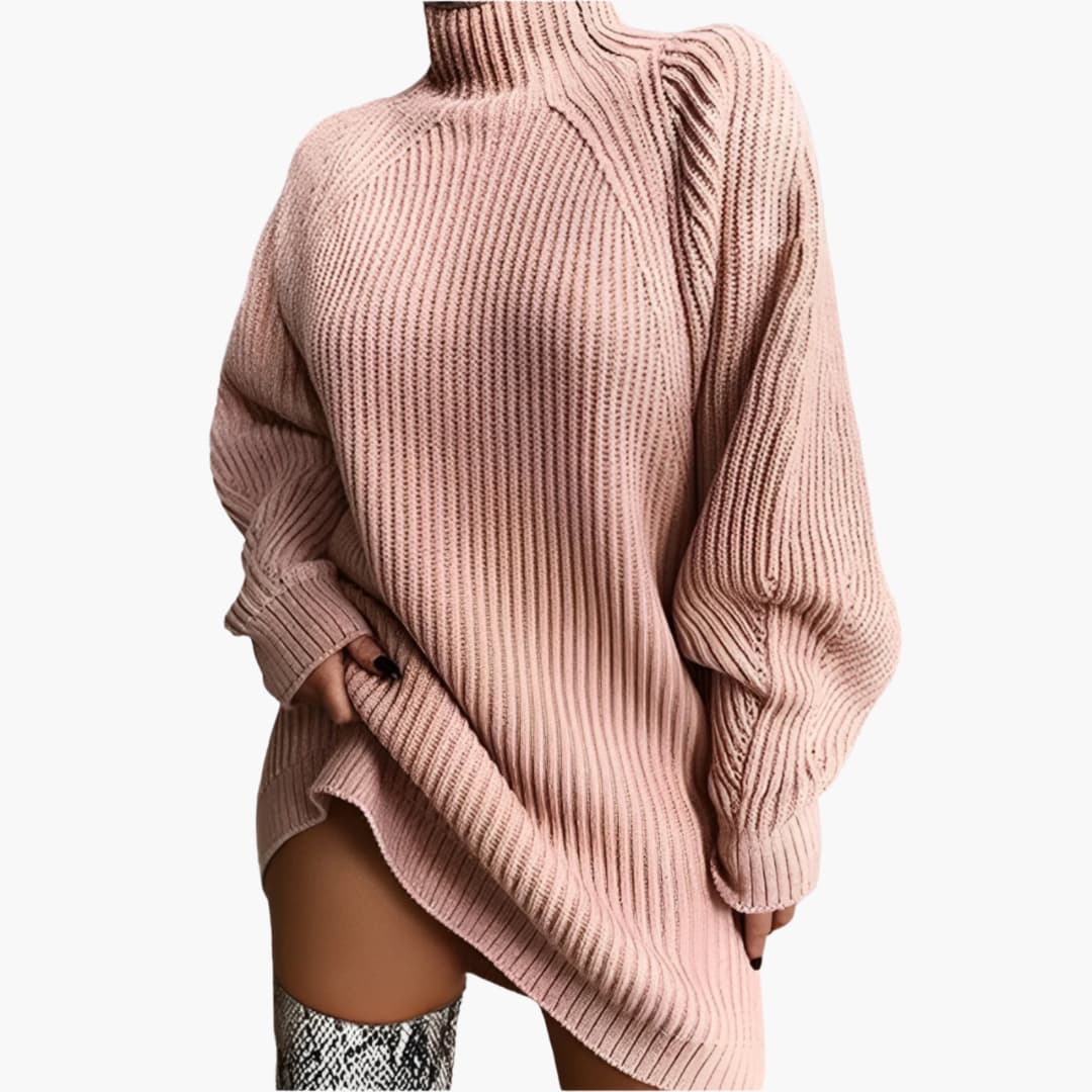 Damenpullover mit Rollkragen und langen Ärmeln 2