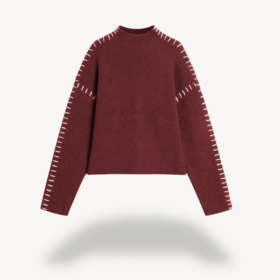 Damenpullover mit Strickstichdetail 0