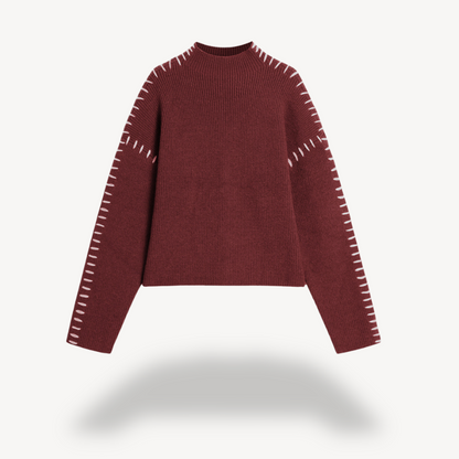 Damenpullover mit Strickstichdetail 0
