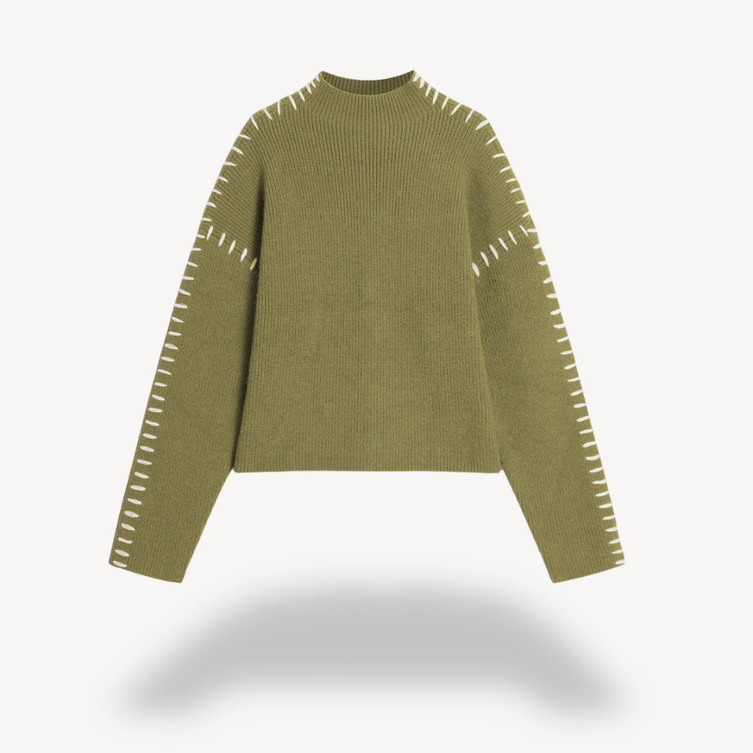Damenpullover mit Strickstichdetail 1
