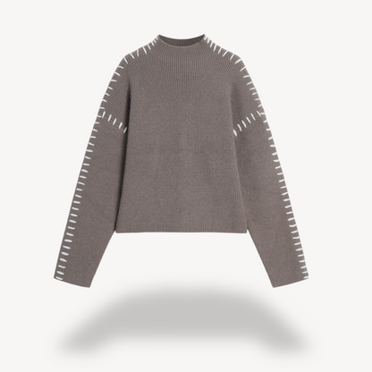 Damenpullover mit Strickstichdetail 2