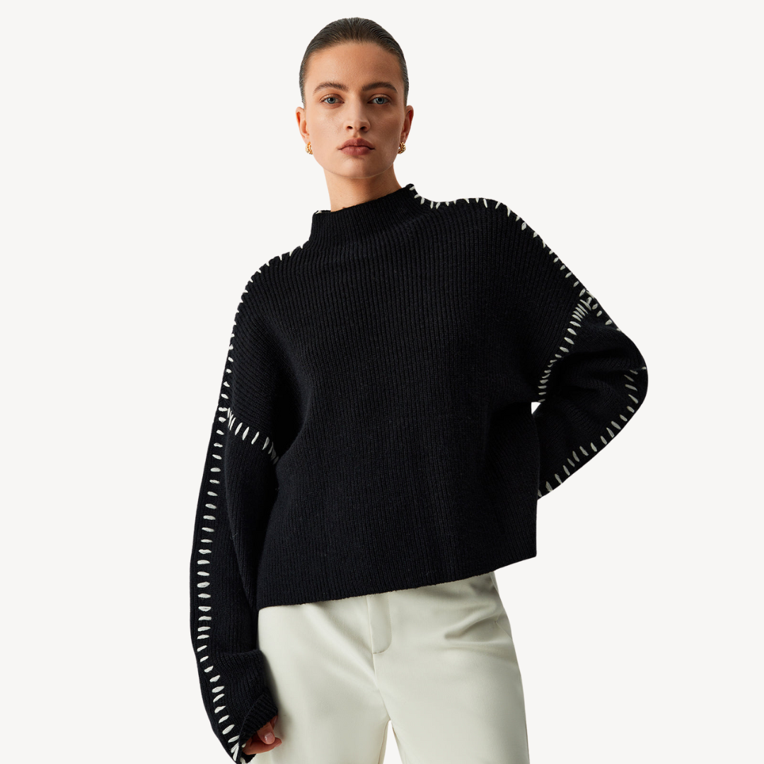 Damenpullover mit Strickstichdetail 3
