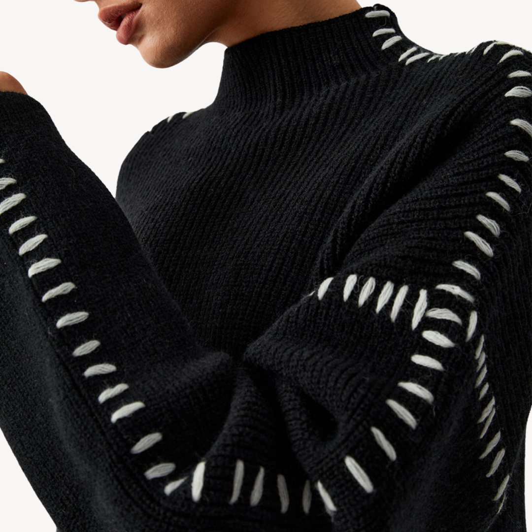 Damenpullover mit Strickstichdetail 6